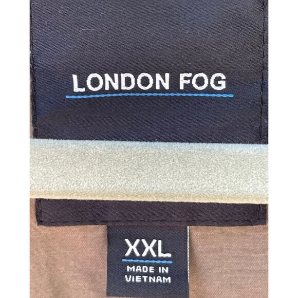 London Fog Mens XXL Brown Zip-Up Jacket lightweight Polyester/Nylon Blend Flaws - Picture 3 of 11